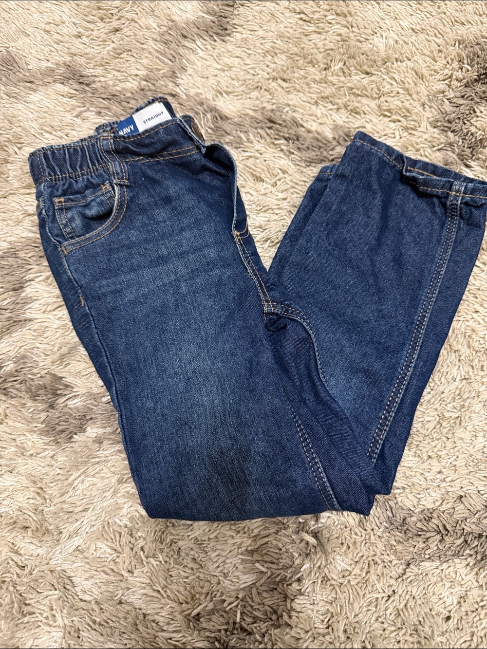 Old Navy Slim Straight Jeans in Dark Blue Wash